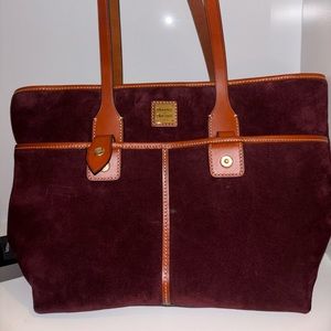 Dooney Bourke Red Suede Shoulder Bag